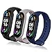 BDIG 3 Stück Armband für Xiaomi Mi Band 5 & Miband 6 / Amazfit Band 5, MiBand 6 Smart Ersatzbänder Bunte Soft Silikon Armband Smartwatch Ersatzarmband für Xiaomi MiBand 5