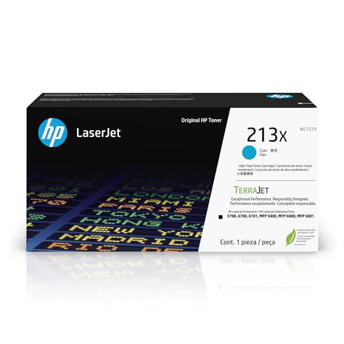HP 213X High Yield Cyan Original LaserJet Toner Cartridge