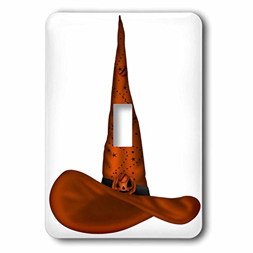 Chapeau de sorcière Halloween interrupteur simple citrouille 3dRose