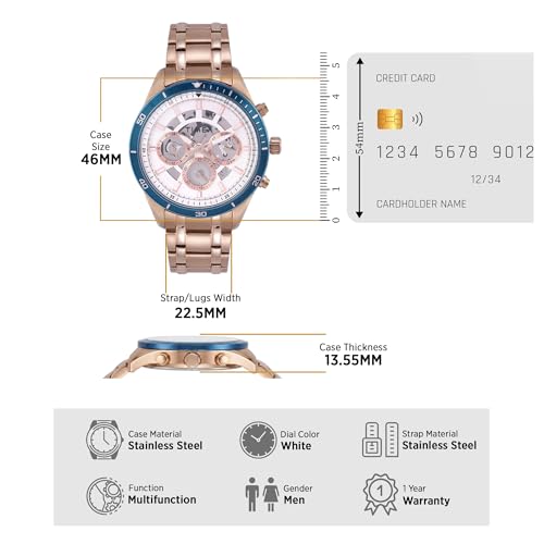 Image of TIMEX Round 46mm White Dial Analog Men Watch - TWEG15219