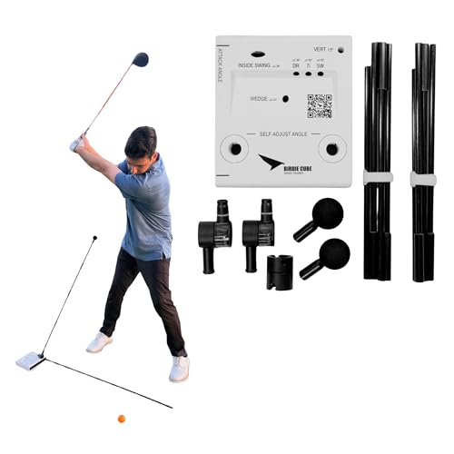 Birdie Golf: Birdie Cube - Golf Swing Trainer 12 Adjustable Club Positions Guided Strikes Tool Alignment Rods Create Muscle Memory Sports Aid