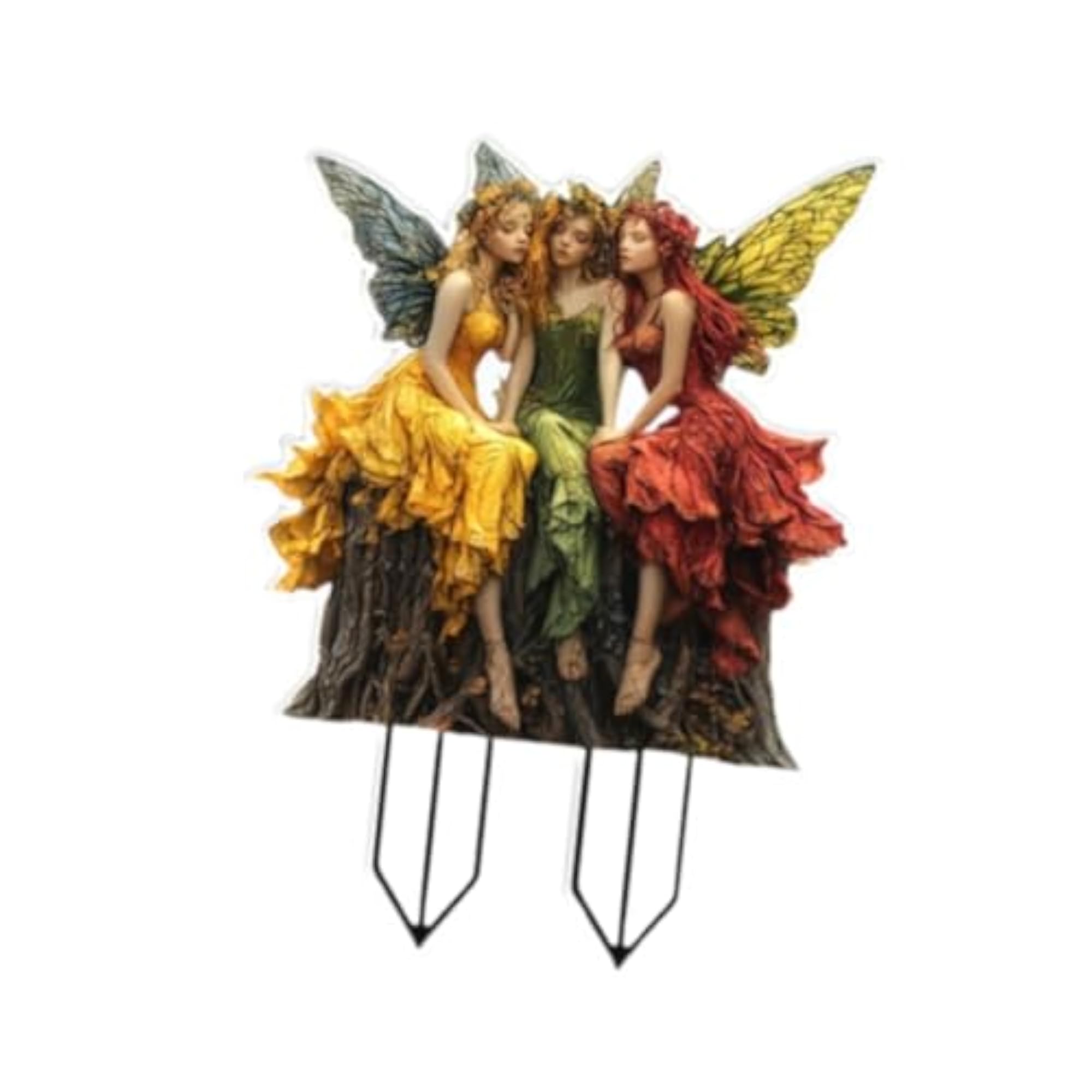 2D Flat Easter Scene Garden Stake Acrylic Decoration