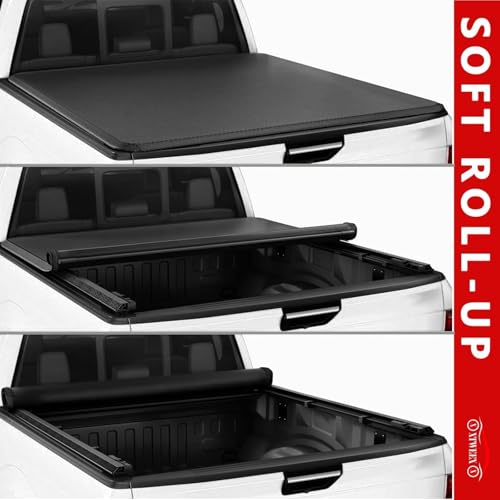 Image of Soft Roll Up Truck Bed Tonneau Cover Compatible with 2024-2026 Ford Ranger 5FT or 5' 1 inch(61 inch) Bed Waterproof Double Layer 2024 2025 2026, Not fit Cargo Management Rails