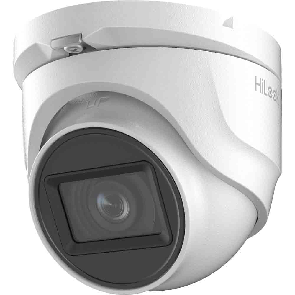 HiLook by Hikvision THC-T180-M 8MP 4K 4 in 1 TVI/AHD/CVI/CVBS Mini Turret Camera IR 30m– White (2.8mm)