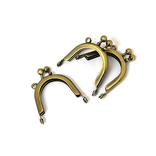 【希少・フランス製】アンティーク がま口金具 プチポアン用　100年前 Amazon | がま口 口金 1.2寸 38mm アンティークゴールド 3個