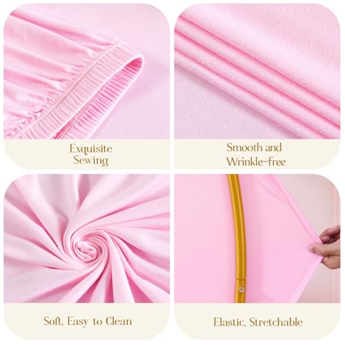 Funda rosa para arco redondo 6.6 FT para fotografía miniatura 6