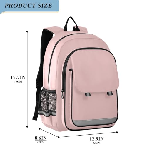 Pink Kids Backpacks for Boys and Girls Elementary School Backpack Bookbag With Chest Strap Pink2