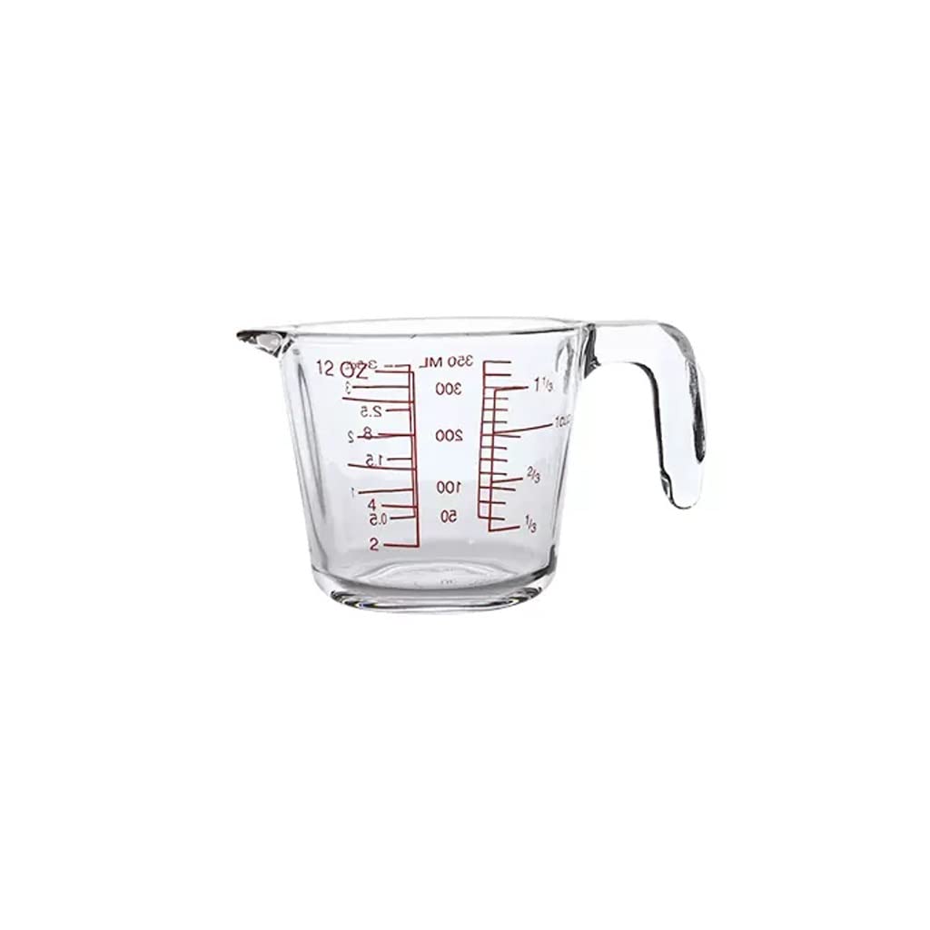 Taza medidora de Vidrio con Escala Grado alimenticio para el hogar Resistente a Altas temperaturas Ml Taza de Agua para medir Huevo batido Hornear (Tamaño : 350ml) (350ml)