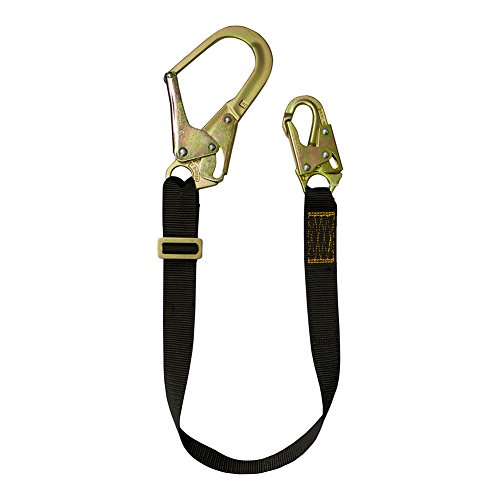Fusion Climb 2ft 24"x1.75" Adjustable Fall Safety Zipline Lanyard with 2 snap hooks, it’s actually one snap hook, and one rebar hook
