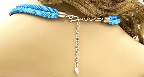 Native Style Beaded Double Strand Rope Necklace for Women Handmade3