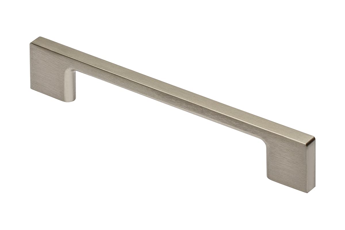 Solmer LTD Hafele Lincoln Kitchen Bedroom Cupboard Cabinet Pull Door Handle Zinc Alloy/Stainless Steel Effect (96mm Hole Centre)