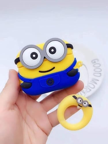 Image of Meyaar Earphone Case Cover Compatible for Realme Buds T300 & T310, Soft Silicone Skin Case Cover Shock-Absorbing Protective Case with Keychain for realme Buds T310 & T300 Only (Yellow)