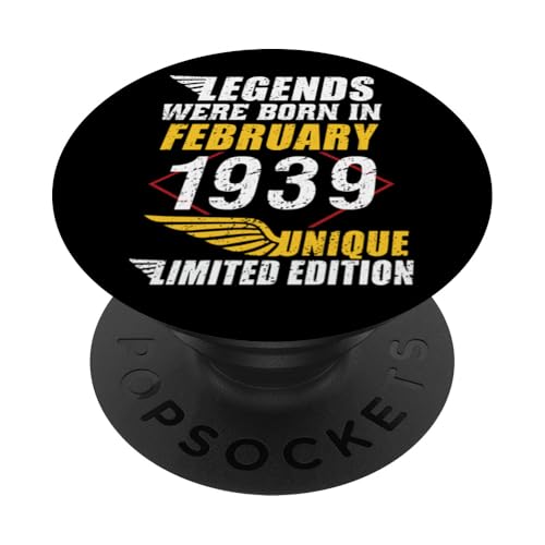 Cumpleaños Febrero 1939 Edición Limitada Regalo February PopSockets PopGrip Intercambiable