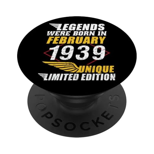 Cumpleaños Febrero 1939 Edición Limitada Regalo February PopSockets PopGrip Intercambiable