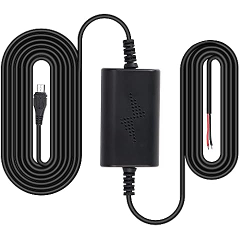 XMSJSIY Dash Cam Fuse Tap Kit Micro USB Dashcam Hardwire Wire Converts 12V-36V to 5V/2.5A Car DVR Charger Power Cord with Low Voltage Protection-3M (Micro USB) Cover