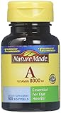Nature Made Vitamin A, 8000 IU, 100 Liquid Softgels