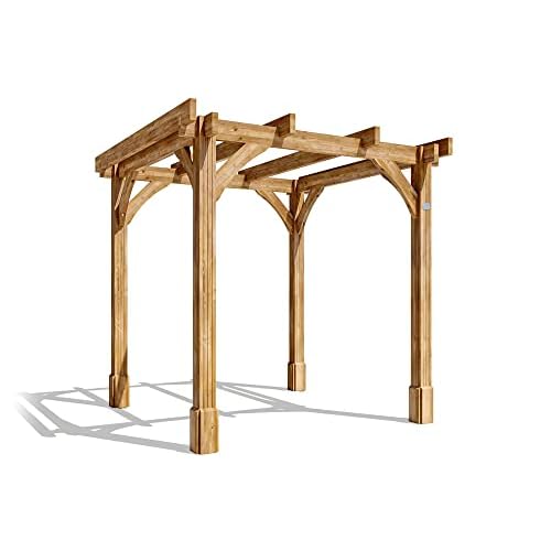 Dunster House Leviathan Pergola 2.3 x 2.3 Metres Wooden Garden Plant Frame Kit