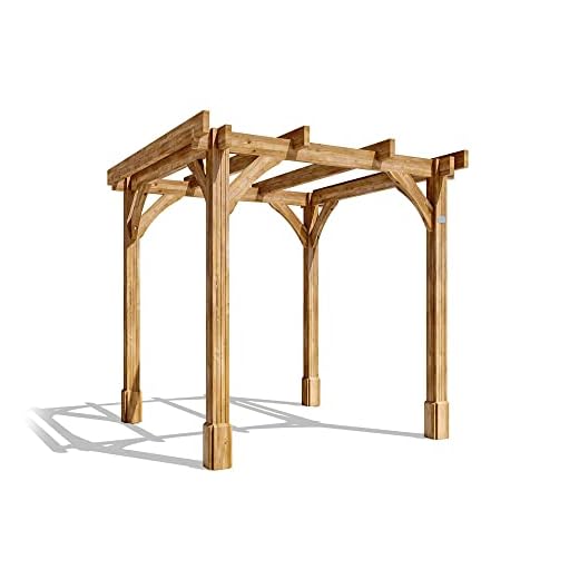 Dunster House Leviathan Pergola 2.3 x 2.3 Metres Wooden Garden Plant Frame Kit