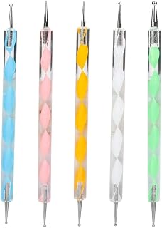 Dotting Tools Set, 5 pc UV Gel Painting DIY Design Nail Art 2 Way Dotting Pen Tool Nail Art Tip Dot Paint Manicure kit