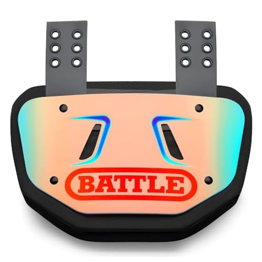 Battle Iridescent Chrome Football Back Plate - Adult