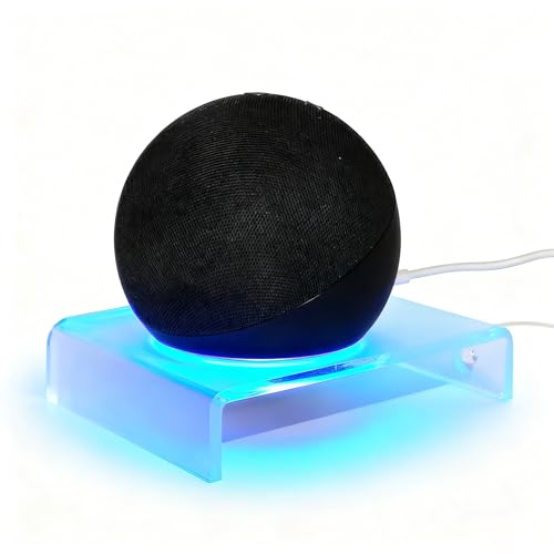 PLZRMBME Guía de luz soporte de pared para Dot 5ª generación 2022, para altavoz inteligente Dot 4ª y 5ª generación Apple HomePod Mini esmerilado mate extraíble para dormitorio, sala de estar, baño