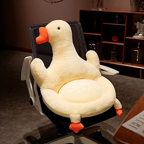 XIAOHONG Cute Seat Cushion with Backrest, Gaming Chair Cushion Kwaii Cartoon Animal Plush, Comfy Chair Cushion Plush Non Slip Floor Cushions Seating for Kitchen Office Bedroom