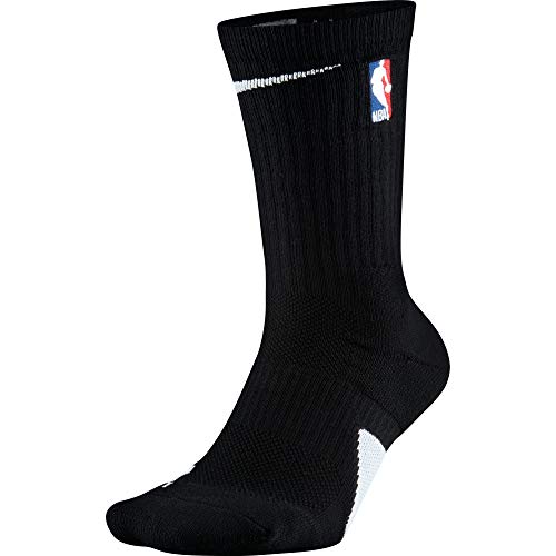 Nike U NK Elite Crew-NBA Chaussettes Mixte Adulte, Black/White, FR : L (Taille Fabricant : L)