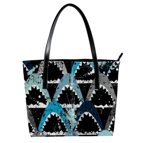 Sac fourre-tout en cuir synthétique bleu gris aux finitions soignées pour femme