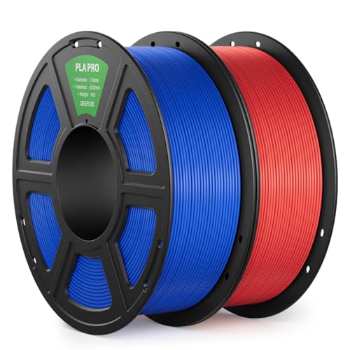 Image of PLA PRO Filament 1.75mm, Stronger Toughness 3D Printer Filament 2KG, PLA Filament Dimensional Accuracy + /- 0.02 mm, Neatly Wound, Fits Most FDM 3D Printer, Blue and Red