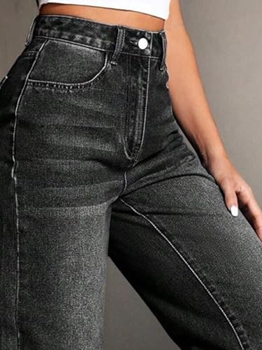 Image of KOTTY Women's Wide Leg Denim Jeans | Relaxed Fit High Rise Fashion Jeans for Casual Wear