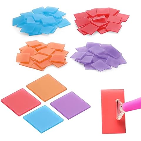 80 Pcs DIY Painting Glue Clay, 2cm x 2cm Diamond Painting Glue for Handcraft Diamond Painting, Diamond Painting Wax 5D Diamond Painting Drilling Embroidery Cross-Stitch Tool Diamond Art Accessories Cover