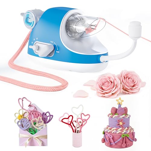 Caydo Tricotin Automatique, Machine de Tricotar Tejer, Eléctrico Máquina de Tejer Pro con 3-Velocidad Ajustable, Herramienta de Tejer Para el Hogar, DIY Máquina de Ganchillo para Adultos y Niños