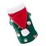 Pet Christmas Santa Claus Anzug Kostüm Hergestellt aus hochwertigen Baumwollmaterialien für bequemes und atmungsaktives Tragen.