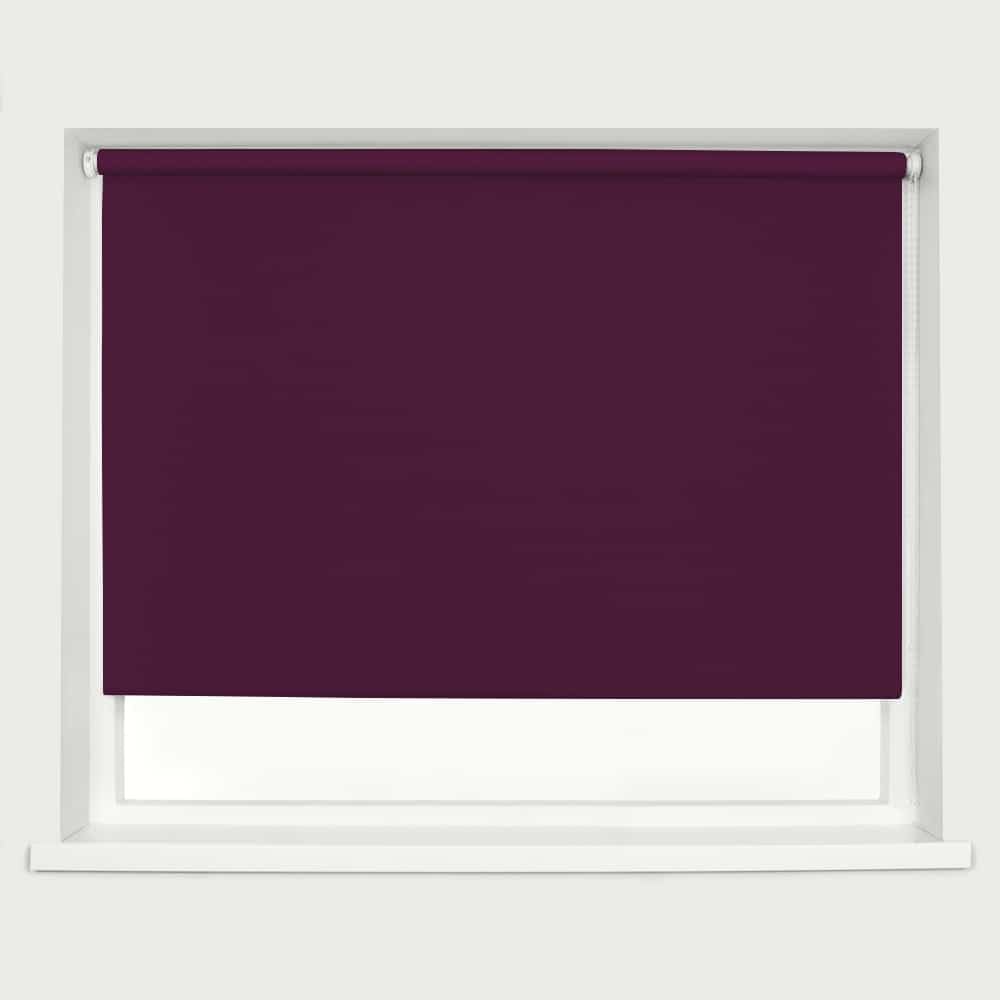Caecus Blinds Blackout Roller Blind Aubergine 210Cm from B&Q