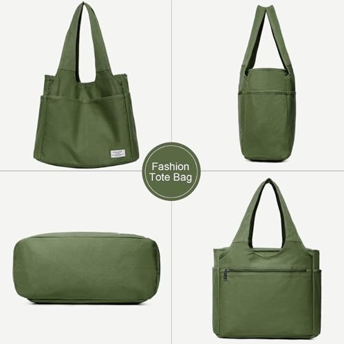 Image of KYALOU Utility Large Tote Bag, Women Casual Shoulder Bags for Work School Gym Beach Travel Shopping Grocery | Utility
