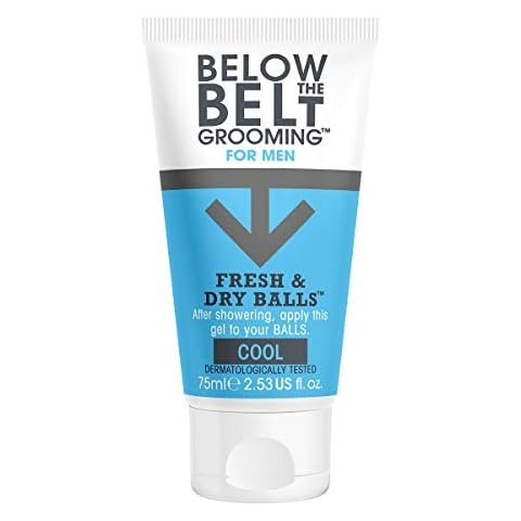 Below The Belt Grooming Fresh & Dry Balls Cool Balls, Intimate Deodorant For Men, Protects against Sweat, Odour and Chafing, Cool Mint Fragrance 75ml Cover