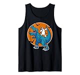 halloween spooky dabbing unicorn cavalcare un dinosauro t-rex canotta
