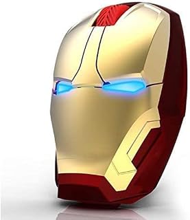Iron Man Mouse, Ergonomic Wireless Mouse 2.4G Portable Mobile Computer Mouse with USB Nano Receiver for Notebook, PC, Laptop, Computer, MacBook, Responds up to 10m. (33 ft)