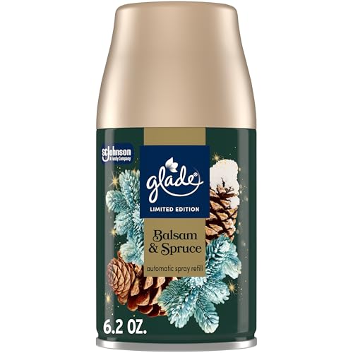 Glade Automatic Spray Refill, Balsam & Spruce, Scented Air Freshener for Home and Bathroom, 6.2 Oz