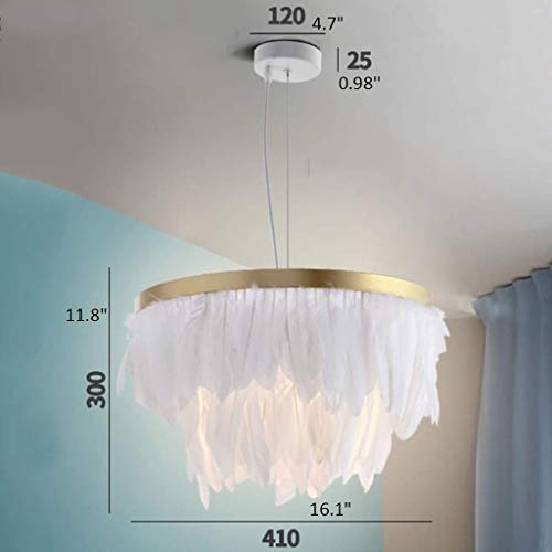 Plafonnier moderne blanc E27 suspension élégante pour salon - 3