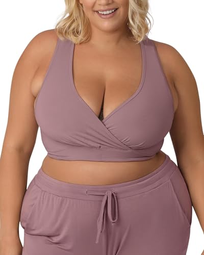 Image of Kindred Bravely French Terry Racerback Nursing & Sleep Bra, Maternity Bra | Breastfeeding bra, wire free, crossover pull aside access, super soft and stretchy, Supportive, for pregnancy & postpartum