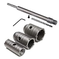 350MM SDS Bohrer Mit Rundem Griff, Konkreter Zement Stein Hartmetall Bohrer Mit 30/40/50MM, Hohe Festigkeit, StabilitäT, Schnelles Bohren FüR Klimaanlagen, Waschmaschinen, Rohrstanzen Usw.