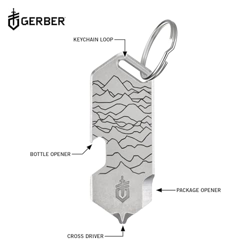 Gerber Gear Shard Keychain 3-in-1 Multitool, Clips to Pocket or Keychain with Bottle Opener, Package Opener, and Cross Driver, EDC Gear for Everyday Carry - image 2