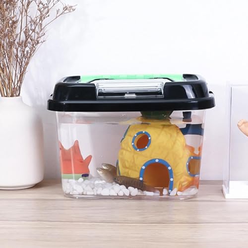 JWQFBC Futterbox für Reptilien, Tragbares Rechteckiges Terrarium mit Griff für Geckos, Echsen Und Schlangen-4
