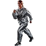 WARRIOR unisex adult S/M Sauna Suit, Gray, Small Medium US