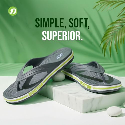 Image of DOCTOR EXTRA SOFT Men's Classic & Premium Casual Flip Flops with Soft Acupressure for Adult | Comfortable & LightWeight| Stylish & Anti-Skid |Waterproof Everyday Cushion Slippers for Gents /Boys D-553