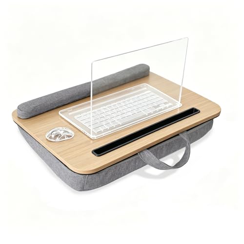 Image of Lap Desk for Bed, Fits 14-17 Inch Laptops | Soft padded suhion,built-in pen slot,compact for bed,couch & travel use