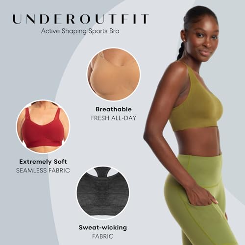 Underoutfit Sports Bras for Women - Active Shaping Sports Bra - Womens Workout Tops - Wireless Bra4