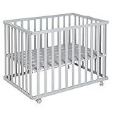 Rollen sorgen bei diesem Laufgitter für die nötige Mobilität