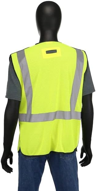 Safety Works High Visibility ANSI Class II Type R Breakaway Safety Vest, Five Point Breakaway, D-Ring Slot, One Size Fits Most, Yellow, (SW46202-O) - Image 3
